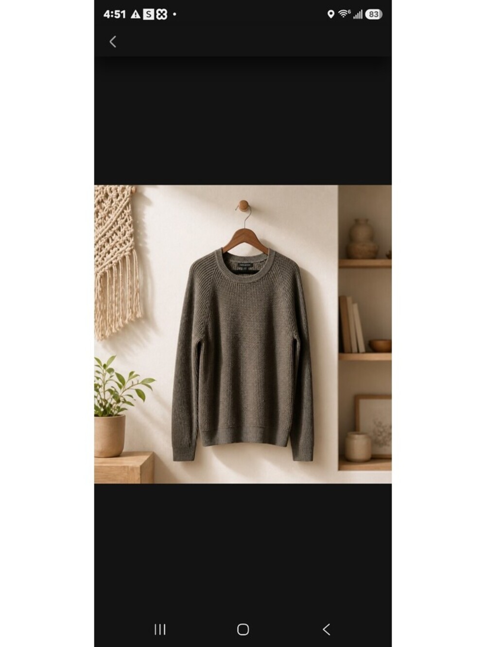 Banana Republic XL Gray Wool Blend Crew Neck Sweater